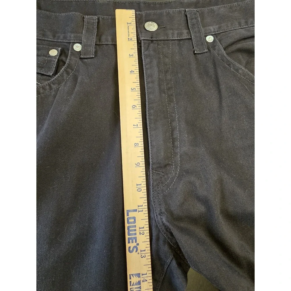 True Religion Ricky Relaxed Straight Jeans Men's 44x31 Black Flap Pocket Denim‎